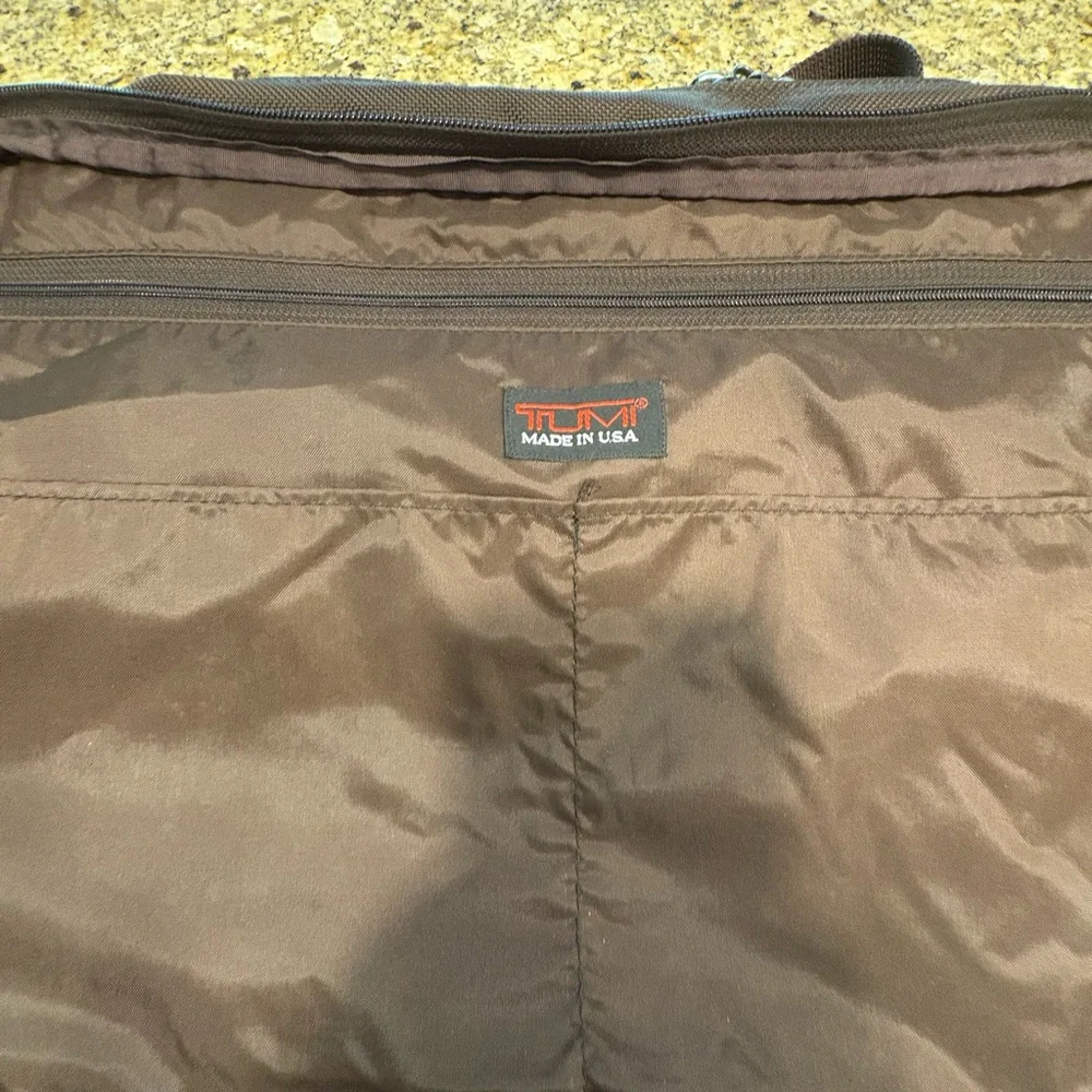 Tumi Vintage Brown Canvas Expandable Large Weekender Carry On Bag Travel 80-90s